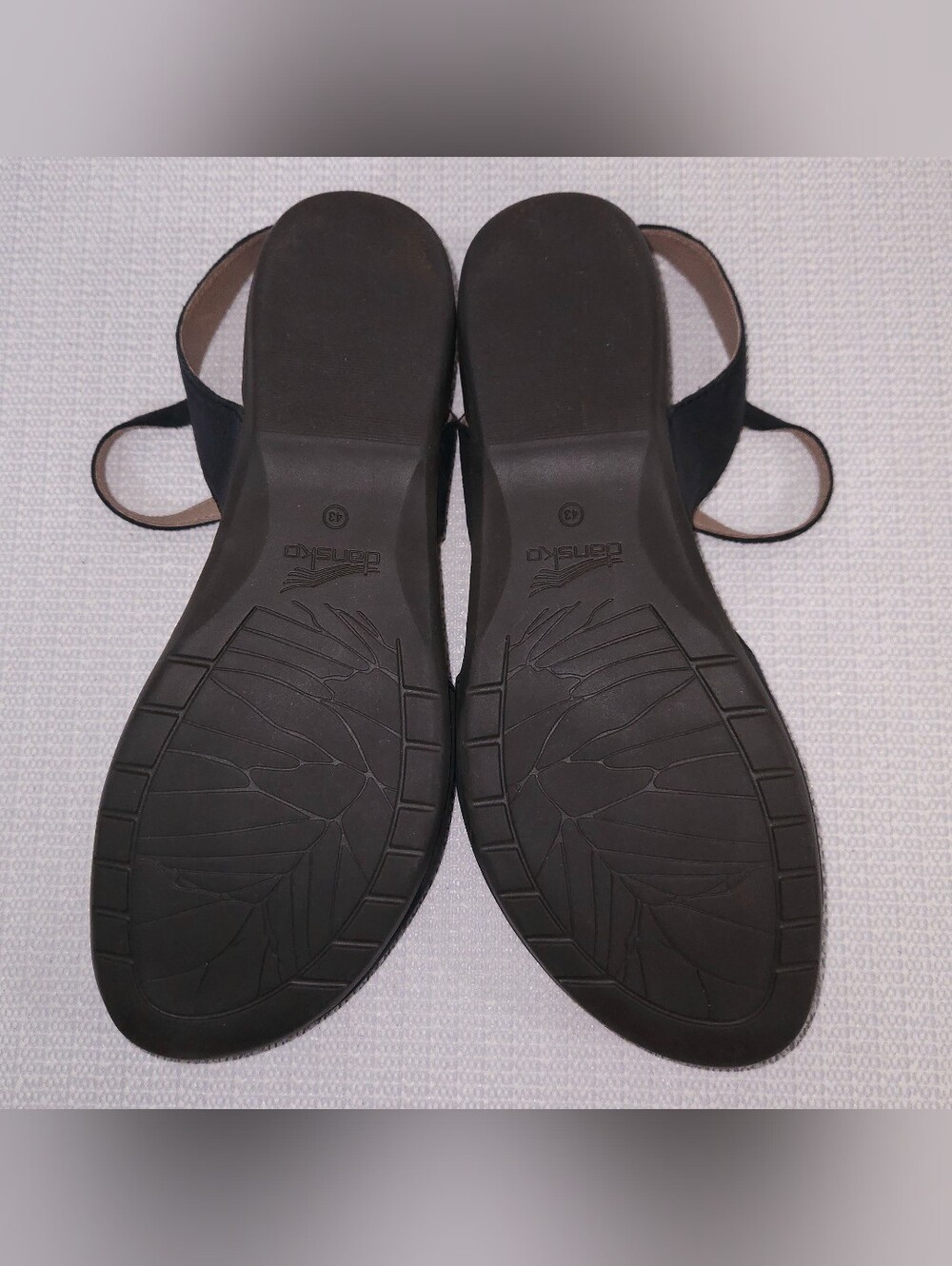 DANSKO Rowan Slingback Mary Jane Sandals Black Nubuck Flats EU 43 - Picture 9 of 9